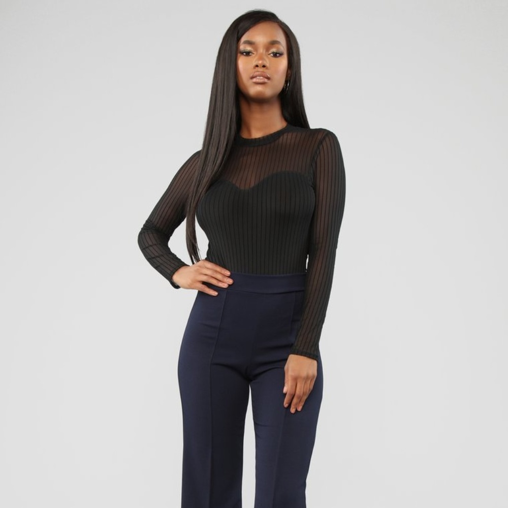 High Wasted Dress Pant - Navy NWT